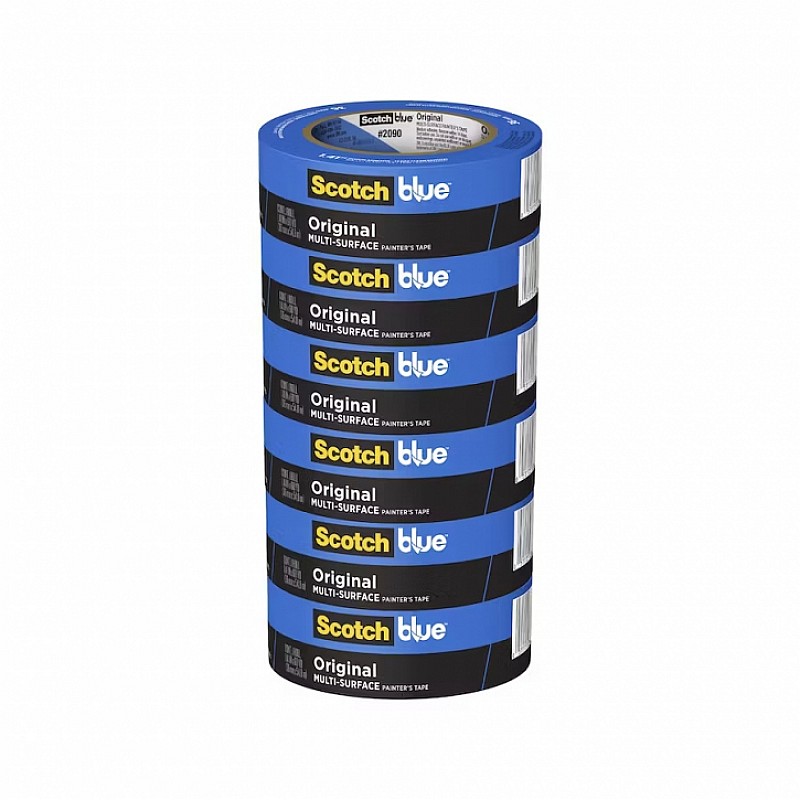3M Scotch Blue Painters Tape 2090 48mm x 55M - 6 Pack in Blue - Front View