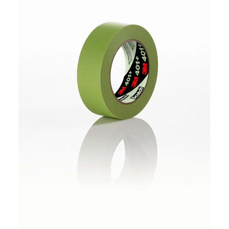 3M High Performance Green Masking Tape 401+ in Green - Front View