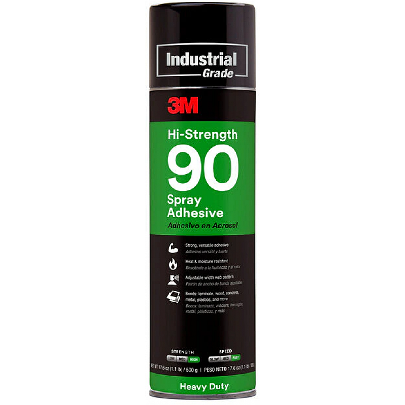 3M Hi-Strength 90 Spray Adhesive in Green - Front View