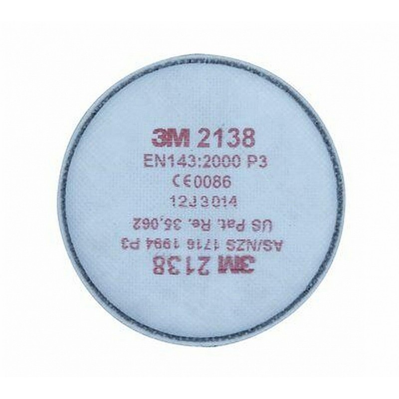 3M Particulate Filter 2138 GP2/GP3, with Nuisance Level Organic Vapour/Acid Gas Relief Cartridges & Filter Accessories