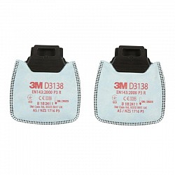 3M Secure Click Particulate Filter P3, D3138, With Nuisance Level Organic Vapour/Acid Gas Relief