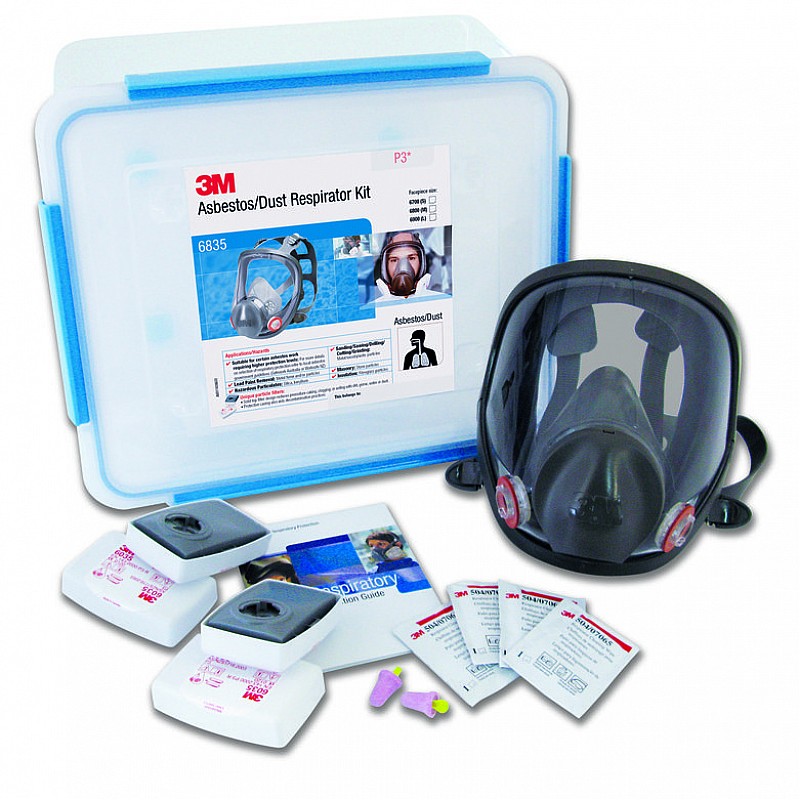 3M Full Face Respirator Kit Asbestos Silica Dust 6835 Full Face Combo Kits