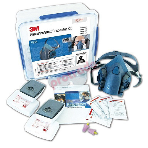 3M Half Face Mask Respirator Kit 7535 Asbestos Dust P2 P3