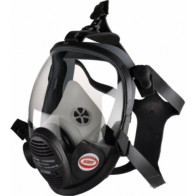 3M Reusable Full Face Mask FF-600 Series in Black - Front View
