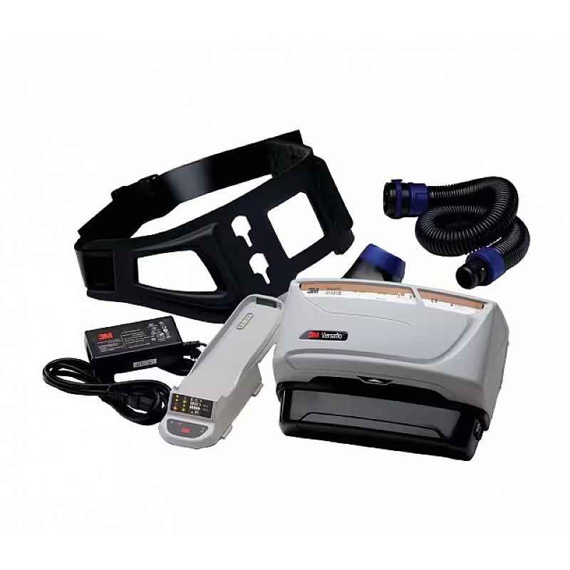 3M Versaflo Powered Air Turbo Starter Kit TR-619A in Grey - Front View