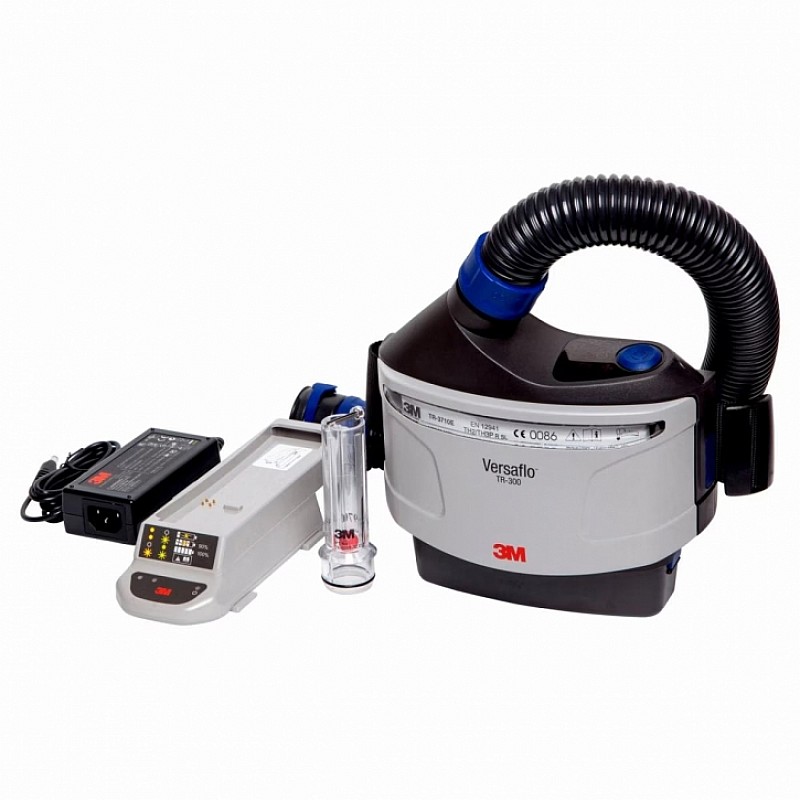 3M Versaflo TR-315A Powered Air Respirator System Starter Kit in Grey - Front View