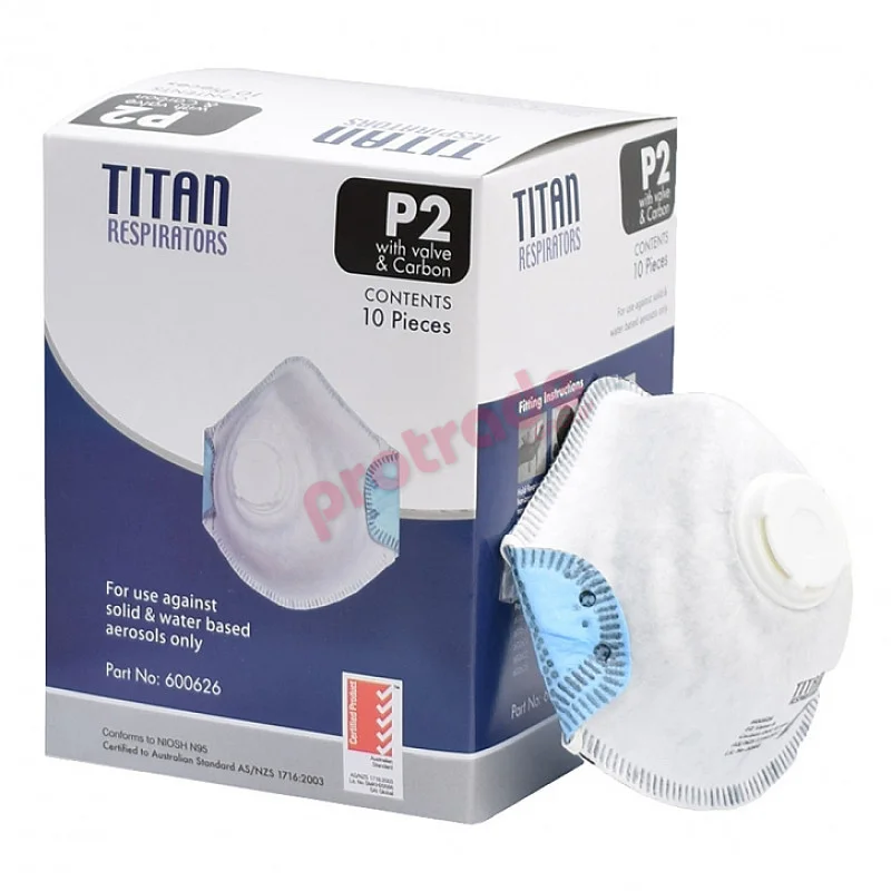 TITAN P2 Valved Carbon Disposable Respirator - Pack of 10