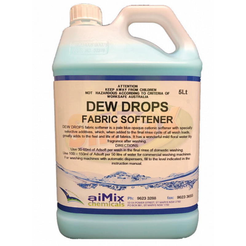 Dew Drops Fabric Softener 5L Cleaning Liquids