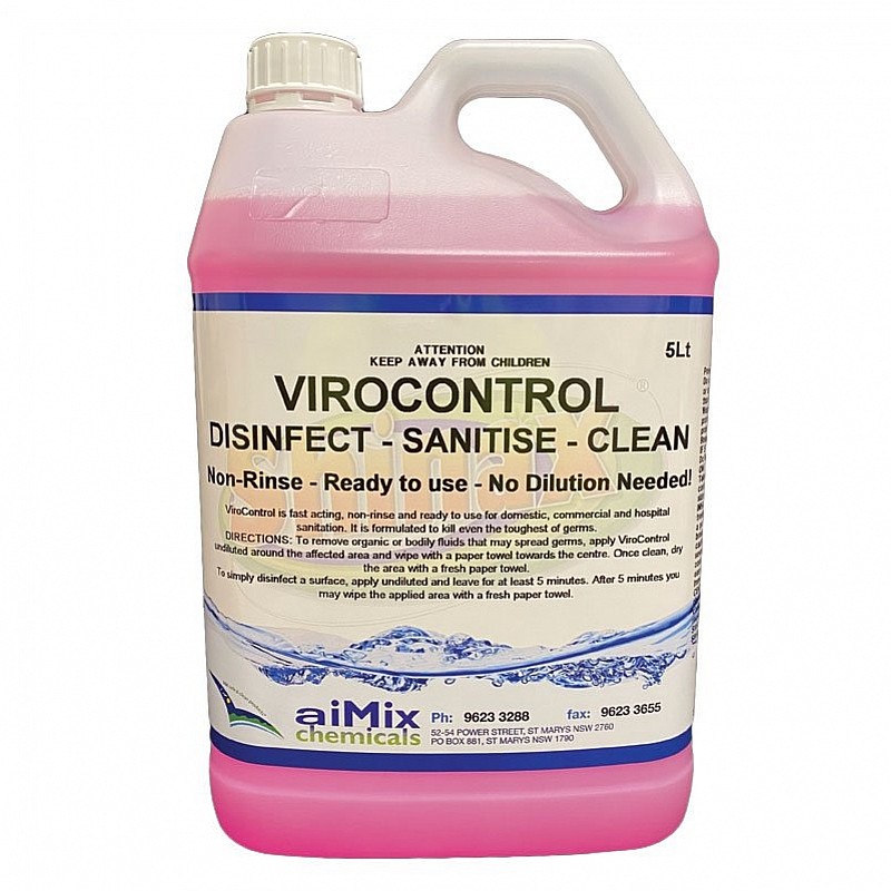 ViroControl Disinfect Sanitise Cleaning Solution 5 litre Cleaning Liquids