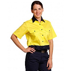 Ladies Short Sleeve Safety Shirt Sw63