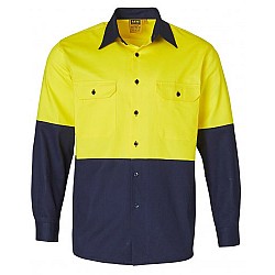 Long Sleeve Cotton Drill Safety Shirt Sw54