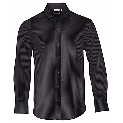 Men's Dobby Stripe Long Sleeve Shirt M7132