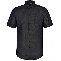 Ascot Mens Short Sleeve Dot Jacquard Stretch Shirt M7400s