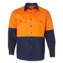 Long Sleeve Cotton Drill Safety Shirt Sw54