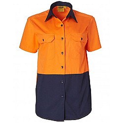 Ladies Short Sleeve Safety Shirt Sw63