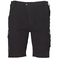 Mens Stretch Cargo Work Shorts With Design Panel Treatments