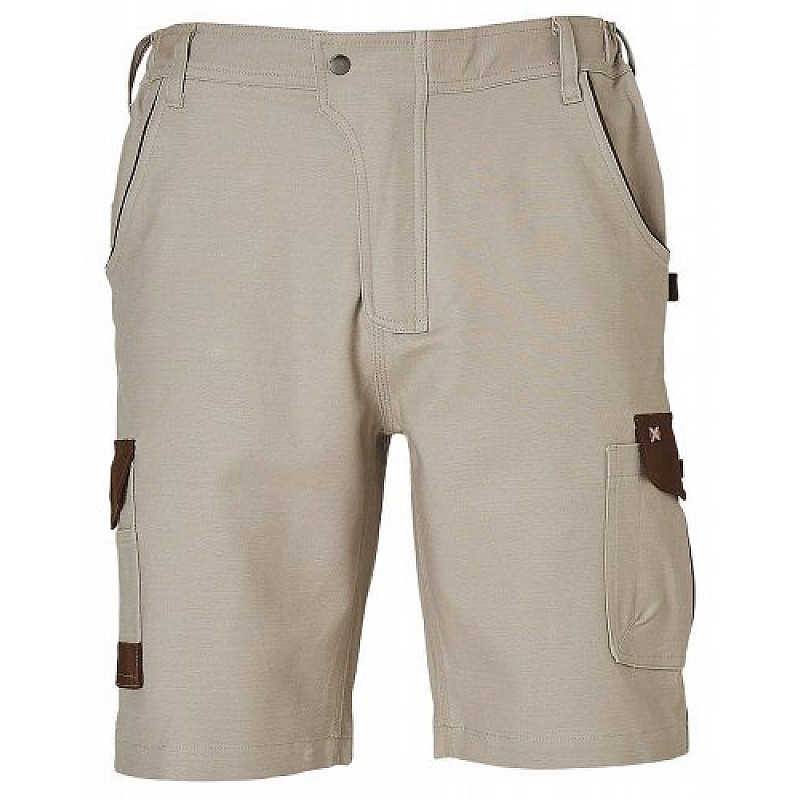MENS STRETCH CARGO WORK SHORTS WITH DESIGN PANEL TREATMENTS WP23