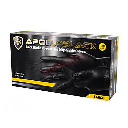 Apollo Black Nitrile Black Powder Free Disposable Gloves Apollo Black Nitrile Black Powder Free Disposable Gloves