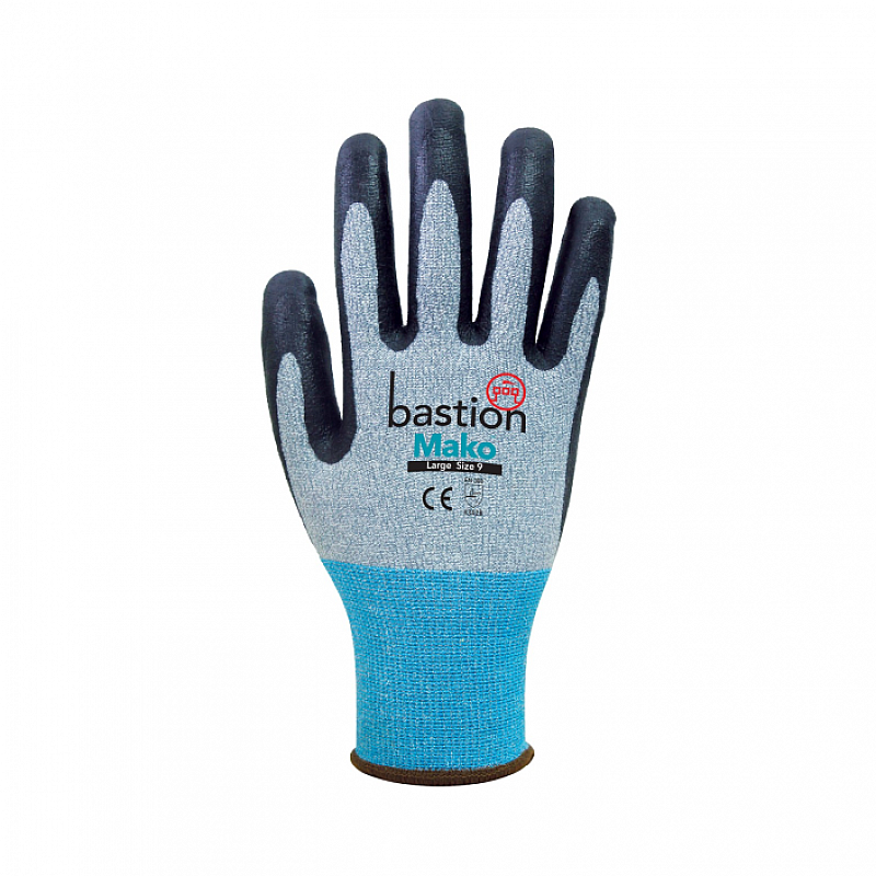 Mako Grey Gloves Black Micro Foam Flex Nitrile Coating Safety Gloves