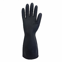 Neoprene Chemical Resistant Gloves 330mm Black Flocklined