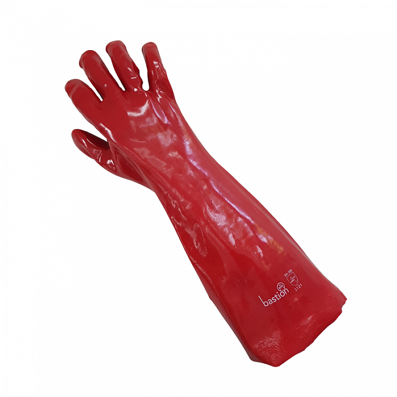 Chemical Resistant Long Sleeve PVC Gloves 45cm length Chemical Resistant Gloves