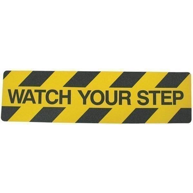 WATCH YOUR STEP Anti Slip Self Adhesive Grip Mat 150mm x 600mm Anti Slip Grip Tapes