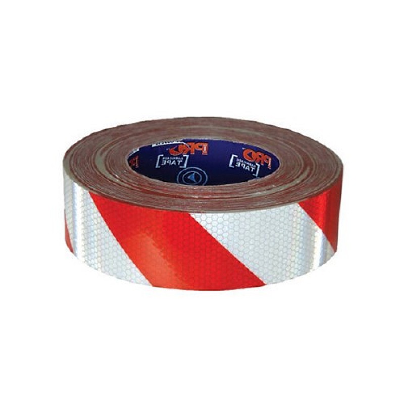 Reflective Hazard Self Adhesive Tape RED AND WHITE 50mm x 50M