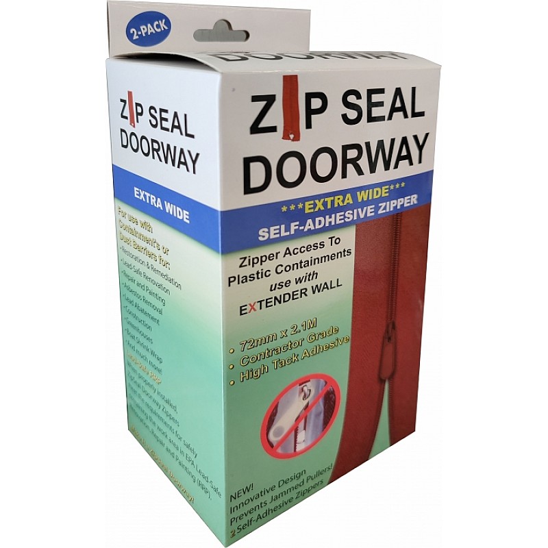 Extra Wide Extender Wall Self Adhesive Zipper Door 72mm Pack Of 2 Extender Wall
