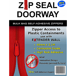 Extender Wall Self Adhesive Zipper Door 45mm Pack Of 10 