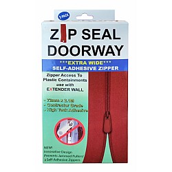 Extra Wide Extender Wall Self Adhesive Zipper Door 72mm Pack Of 2 