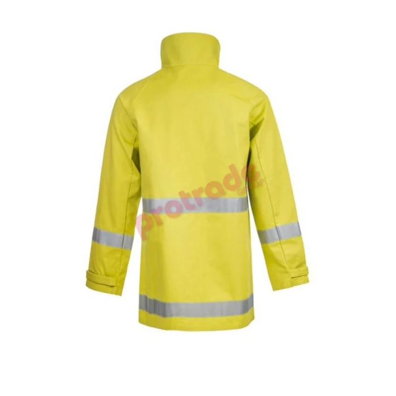 Fire - Fighting Jacket With Fr Reflective Tape Lime Yellow