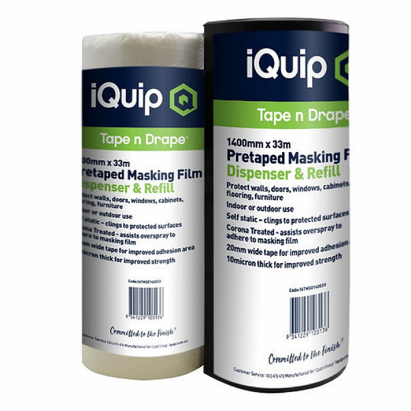 IQUIP Pre Taped Masking Film Refill Roll