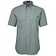 Green Stitch Short Sleeve Button Shirt Collared Shirts