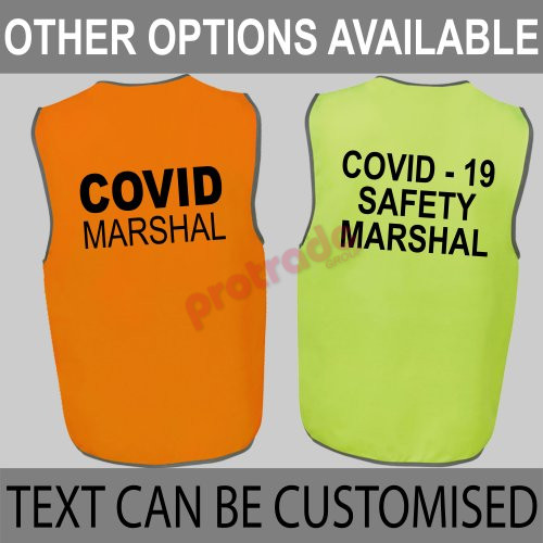 Custom Vests Marshal Velcro Hi Vis Safety Vest