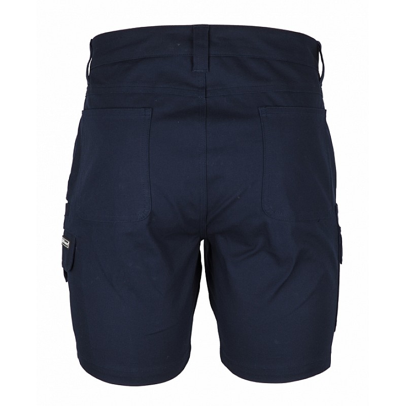 JB's Multi Pocket Stretch Canvas Shorts in Navy or Taupe - Front View