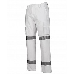 Hi Vis White Night Safety Pants With Reflective Tape