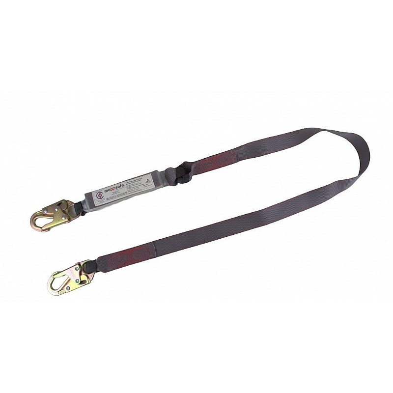 Maxisafe Heavy Duty 2m Web Shock Absorbing Lanyard - 140kg rated ZABM-T3H in [colour] - Front View