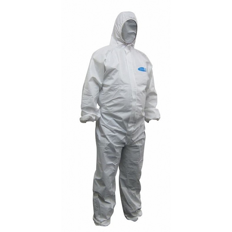 Maxisafe Koolguard White Protective Coveralls Type 5/6 CAT III in [colour] - Front View