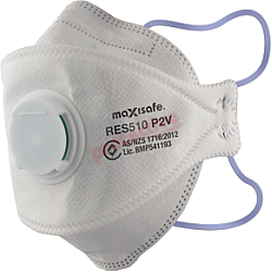 Maxisafe P2 Valved 3-Panel Flatfold Respirator Box Of 20