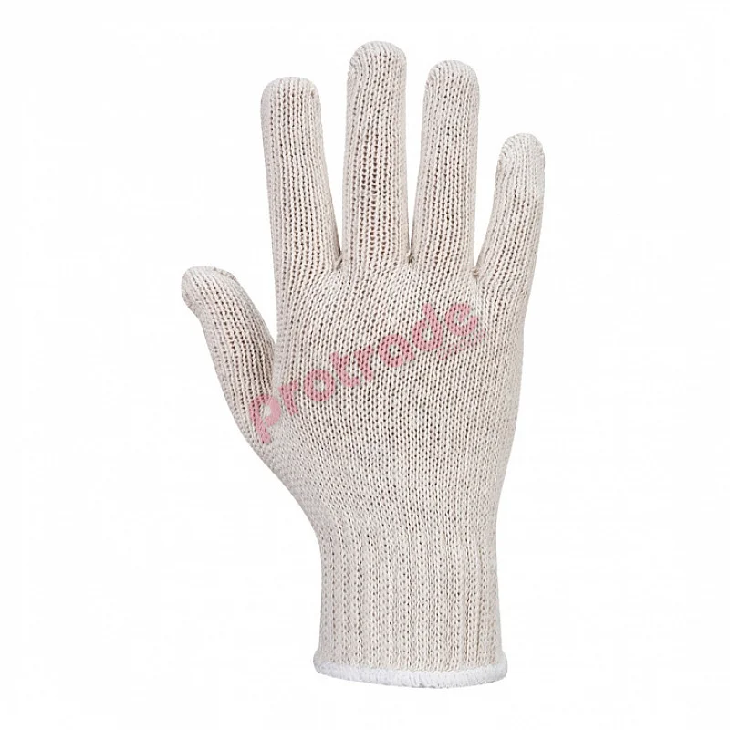 String Knit Liner Gloves White