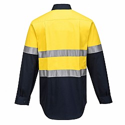 Hi Vis Two Tone Regular Weight Long Sleeve Shirt With Tape
