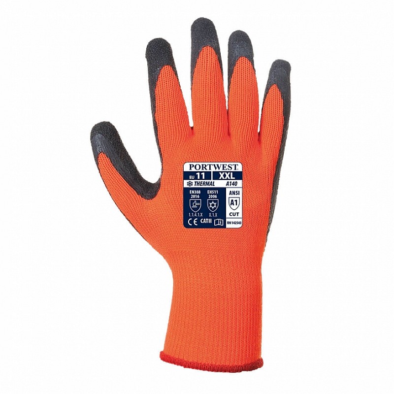 PORTWEST A140 Thermal Grip Gloves for Cold Weather with Enhanced Grip and Dexterity