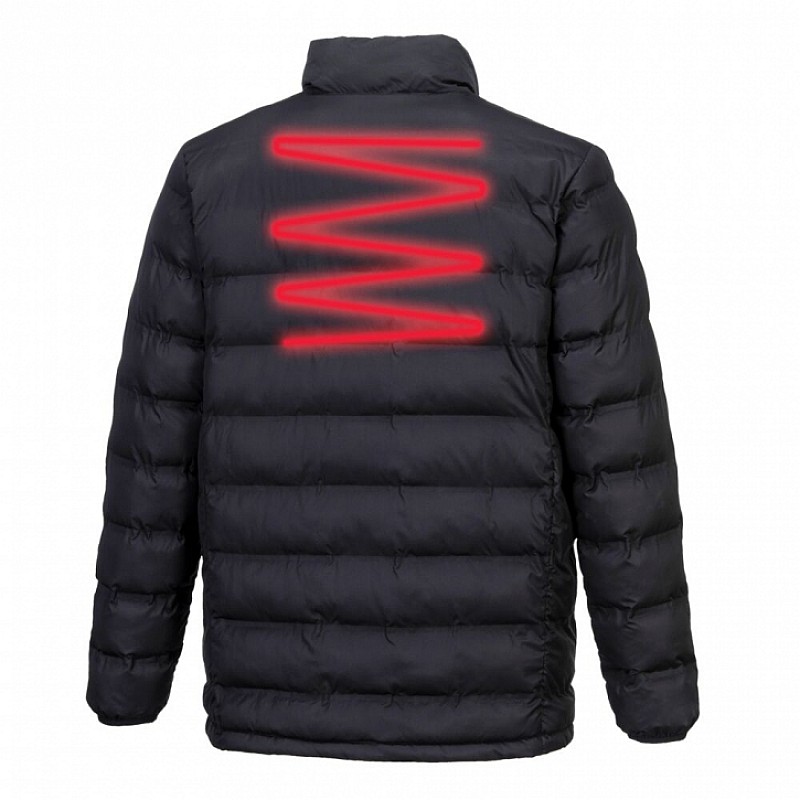 Portwest Ultrasonic Heated Tunnel Jacket - S547 in Black - Front View