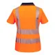 Hi-Vis Womens Cotton Comfort Contrast Polo Shirt S/S