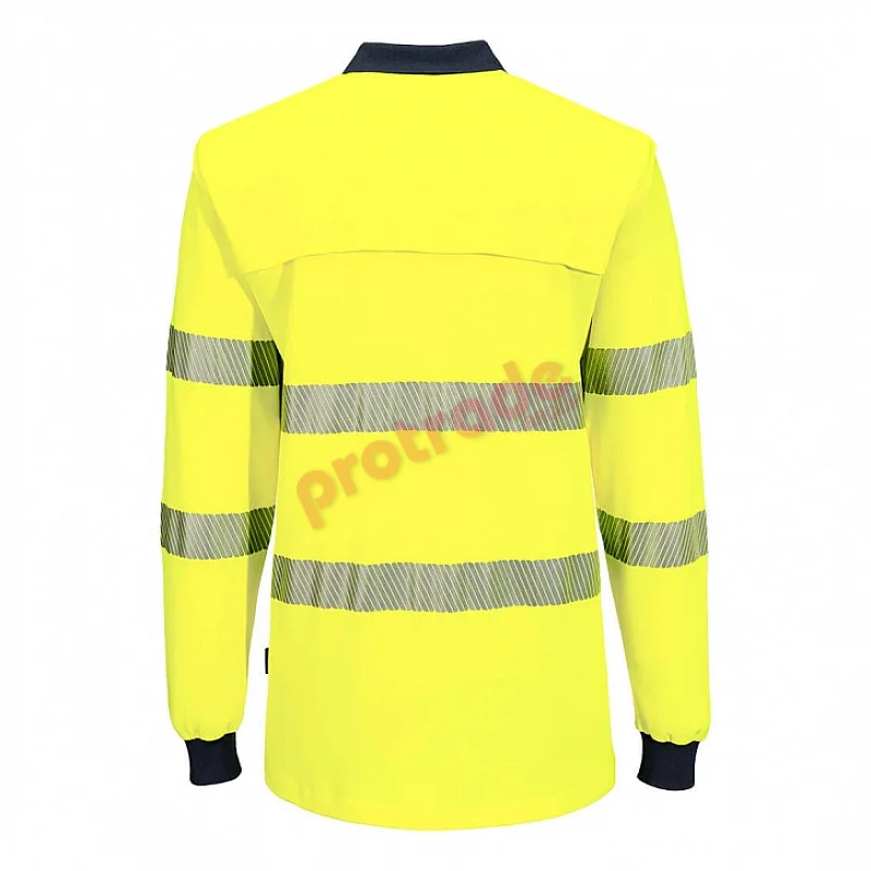 Portwest Hi-Vis Cotton Comfort Polo Shirt L/S - MP614