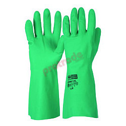 Green Nitrile Chemical Resistant Gloves 33cm - RNF15 Green Nitrile Chemical Resistant Gloves 33cm - RNF15
