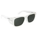 POLARISED SMOKE LENS WITH CLEAR FRAME 