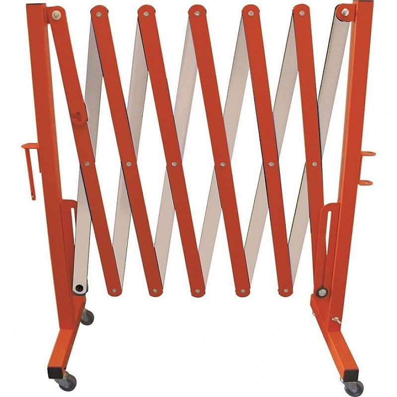Expandable Barrier - in Red/White - Front View