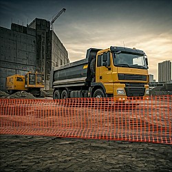 Barrier Mesh Fencing Orange