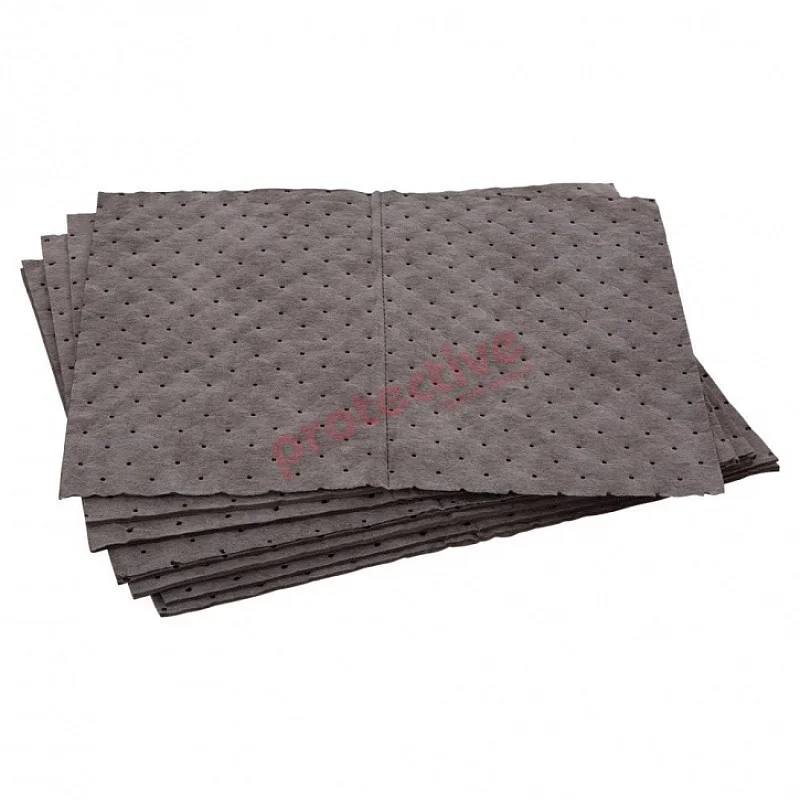 Pratt Safety Grey General Purpose Absorbent Pad 300gsm - pack of 10